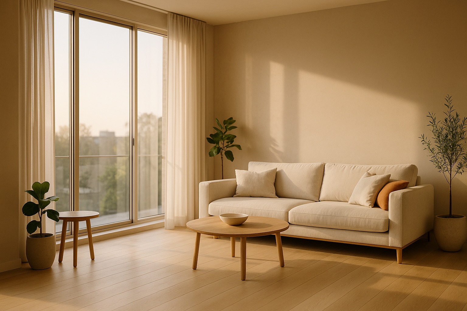 Bright, modern living room in an example Propaiire listing